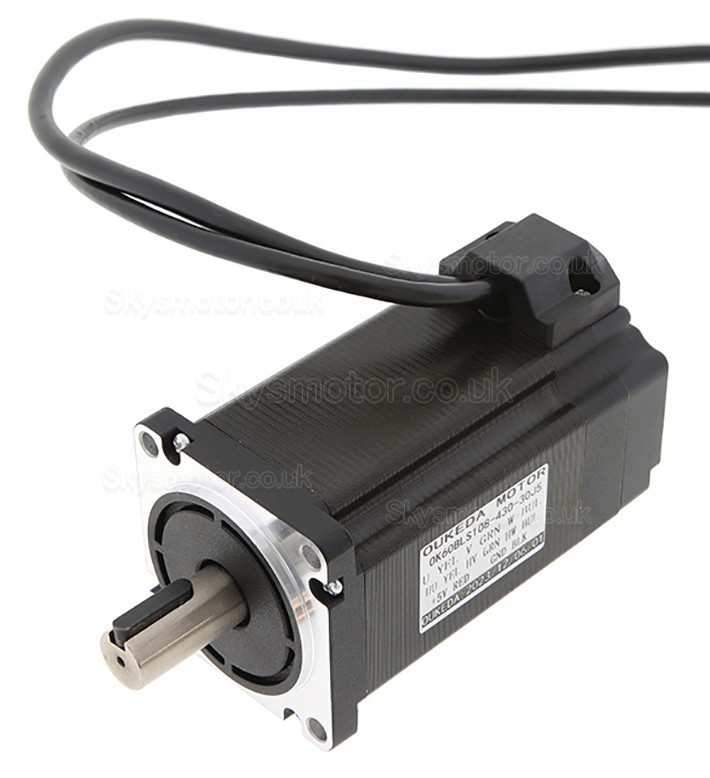 300W 24V/48V Brushless DC Motor & BLDC Driver Kit OK60BLS108-430-30J5+OK3BL30ZR 95.55Ncm 3000RPM 3 Phase